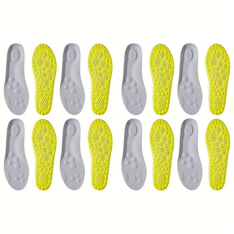 1Pair/2Pairs/4Pairs High Elasticity Latex Sport Insoles Soft Shoe Pads Arch Support Orthotic Insoles Breathable Deodorant Insole
