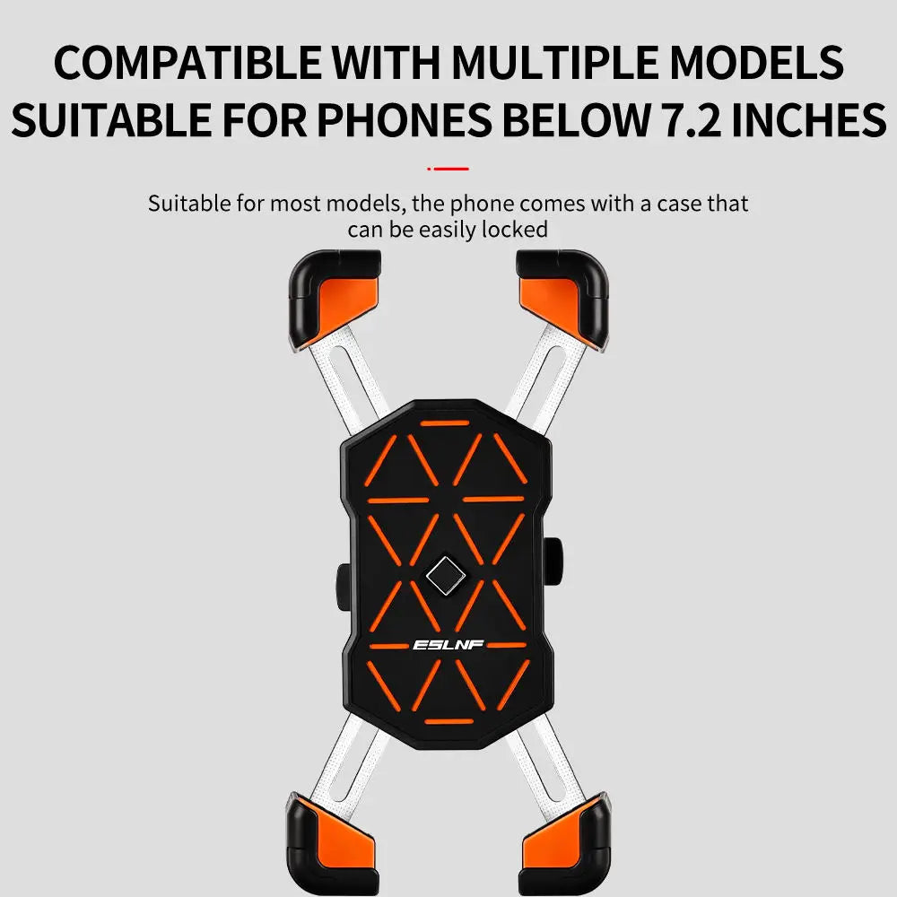 ESLNF Bike Phone Holder Universal 360° View Bicycle Phone Holder 4.5-7.2inch Mobile Phone Stand Shockproof Motorcycle Bracket