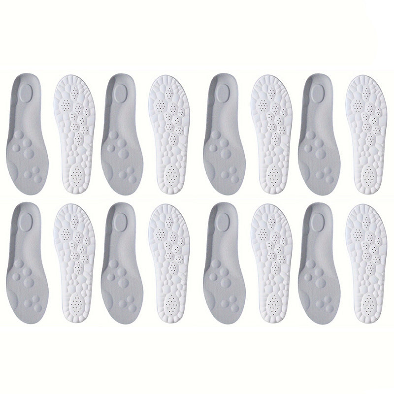 1Pair/2Pairs/4Pairs High Elasticity Latex Sport Insoles Soft Shoe Pads Arch Support Orthotic Insoles Breathable Deodorant Insole